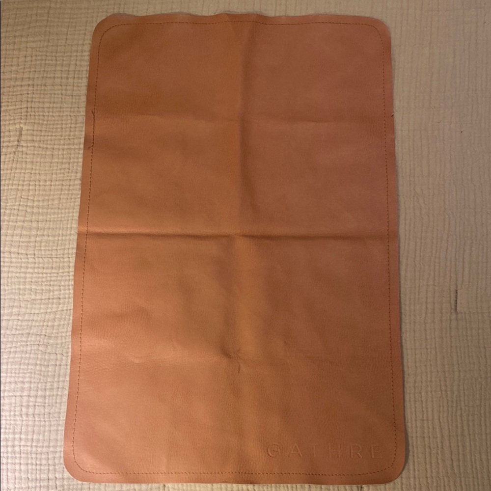 Gather Clay Pink Micro Leather Changing Mat